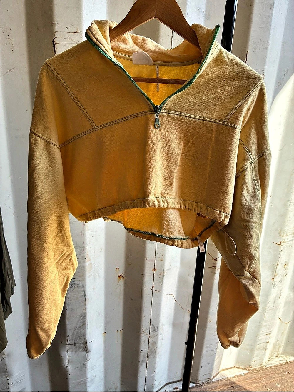 out from under Cropped Pullover Jacket in Yellow Size Small